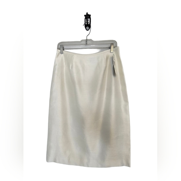 Vintage-Inspired Kasper Ivory 3-Piece Suit Set Jacket Top Skirt Size 8 Wedding - Picture 5 of 16